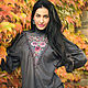 Уникальная теплая блуза с ручной вышивкой "Волшебство", Блузки, Винница,  Фото №1
