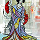 Stained glass table lamp, interior lamp "Geisha", Table lamps, Pskov,  Фото №1