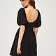 Cotton dress with a neckline in black, Dresses, Moscow,  Фото №1