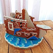 Сувениры и подарки handmade. Livemaster - original item Gingerbread ship. Handmade.