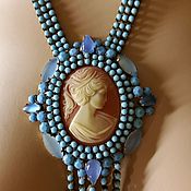 Винтаж handmade. Livemaster - original item CAMEO necklace BIG APPLE CZECHOSLOVAKIA 1950s, antique, RAR RARE!. Handmade.