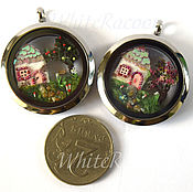 Pendant sphere micro miniature "Mystery of the old book"