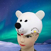 Аксессуары handmade. Livemaster - original item Mask polar Bear Christmas carnival costume Umka bear Misha. Handmade.