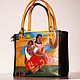 Paul Gauguin. Leather black handbag "Ta Matete (Market day)". Classic Bag. Leather  Art  Phantasy. Online shopping on My Livemaster.  Фото №2