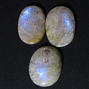 Беломорит (Лунный камень) пара кабошонов