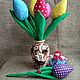 Tulips made of fabric in the style of Tilda as a gift for the holidays, Flowers, Salavat,  Фото №1