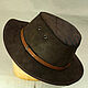 Order Suede flat brim trilby hat TRL-14. Bluggae Custom Headwear. Livemaster. . Hats1 Фото №3