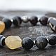 Wealth bracelet made of black agate, Himalayan quartz, JI. Bead bracelet. Jewerly for Happiness. Online shopping on My Livemaster.  Фото №2