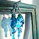 Длинные серьги из муранского стекла "Льдинки", Серьги классические, Москва,  Фото №1