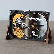 Субкультуры handmade. Livemaster - original item Watch from the hard drive No. №18 (Cyberpunk) computer gift. Handmade.