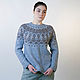 Свитер-лопапейса из Air alpaca. Свитеры. Nataly-knit4you. Интернет-магазин Ярмарка Мастеров.  Фото №2
