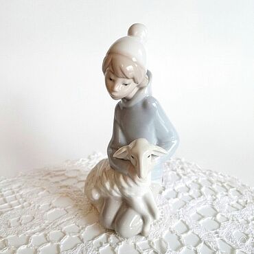 Винтаж ручной работы. Ярмарка Мастеров - ручная работа Винтаж: Lladro Пастушок с ягненком статуэтка фарфор Испания. Handmade.