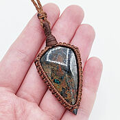 Украшения handmade. Livemaster - original item Brown Pendant pendant Sarinite natural stone male female. Handmade.