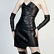  Skirt genuine leather mini asymmetric, Skirts, Pushkino,  Фото №1
