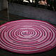 The round knitted rug for the bathroom of the p/e cord Peach. Carpets. Ira Pugach (pompon). My Livemaster. Фото №6