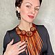 Amber rain leather necklace. Decoration of the skin on the neck. Necklace. lanssveta. My Livemaster. Фото №6