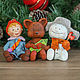 Juguetes de colección de Navidad de algodón basados en postales En. Zarubina, Christmas decorations, St. Petersburg,  Фото №1