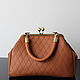 Bag with clasp: Women's Light brown leather bag. Clasp Bag. Olga'SLuxuryCreation. Online shopping on My Livemaster.  Фото №2