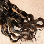 Материалы для творчества handmade. Livemaster - original item Hair for dolls is natural. ( Dark brown hair). Handmade.