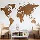 Mapa del mundo decoración DE la pared gigante marrón 280h170 cm, World maps, Moscow,  Фото №1