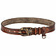 Handmade leather men's belt 'Larsen' (brown), Straps, St. Petersburg,  Фото №1