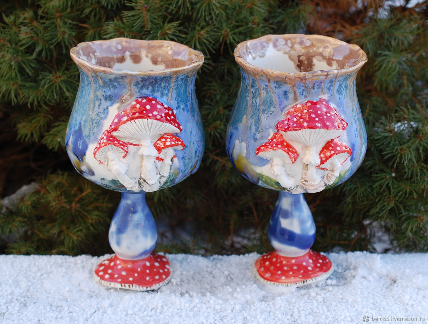 Бокалы для глинтвейна " Пьяные мухоморы" купить в интернет-магазине ...