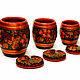 Order A set of painted barrels of Khokhloma 'Strawberry'. Art.30041. SiberianBirchBark (lukoshko70). Livemaster. . Jars Фото №3