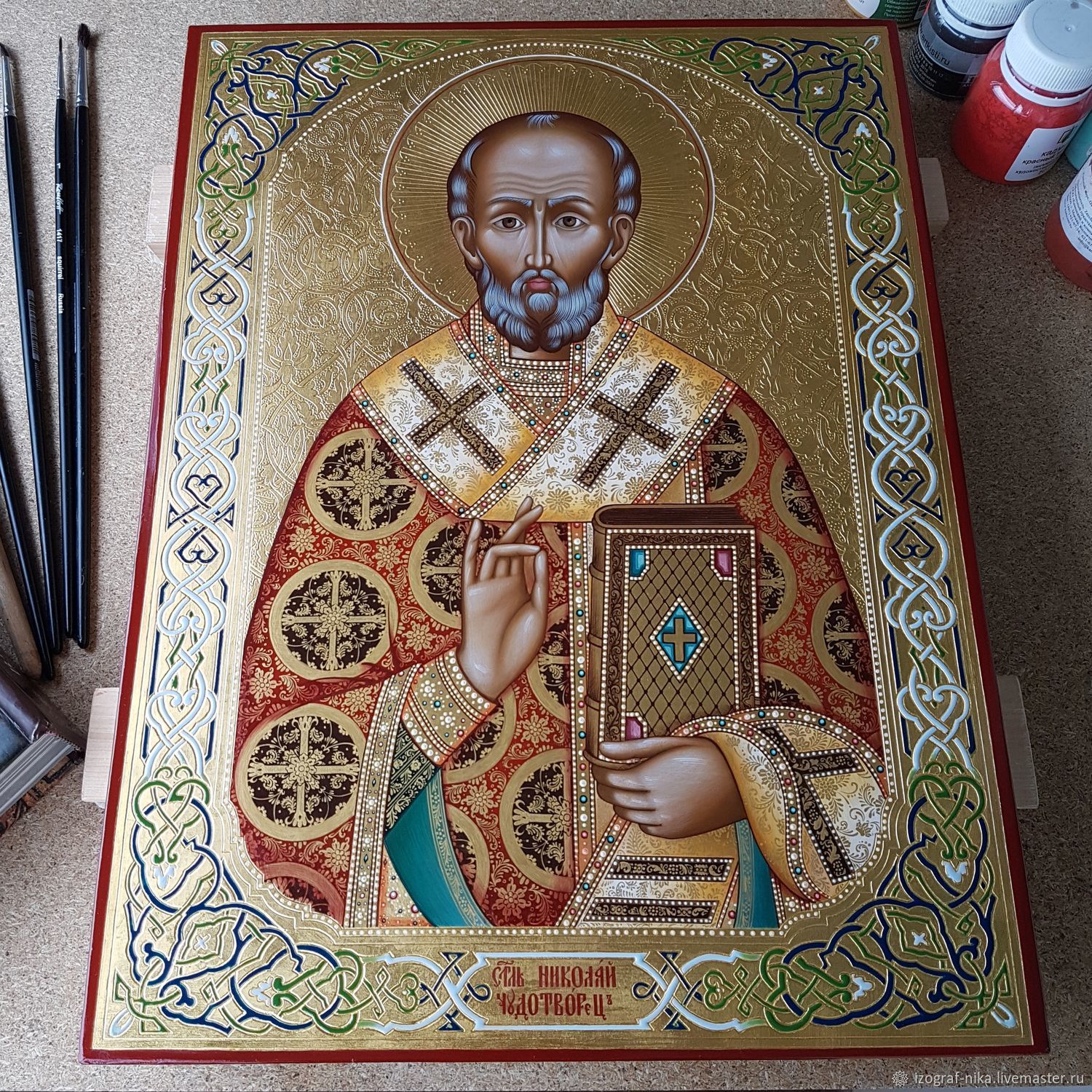 Икона св.Николая Чудотворца в интернет-магазине на Ярмарке Мастеров ...