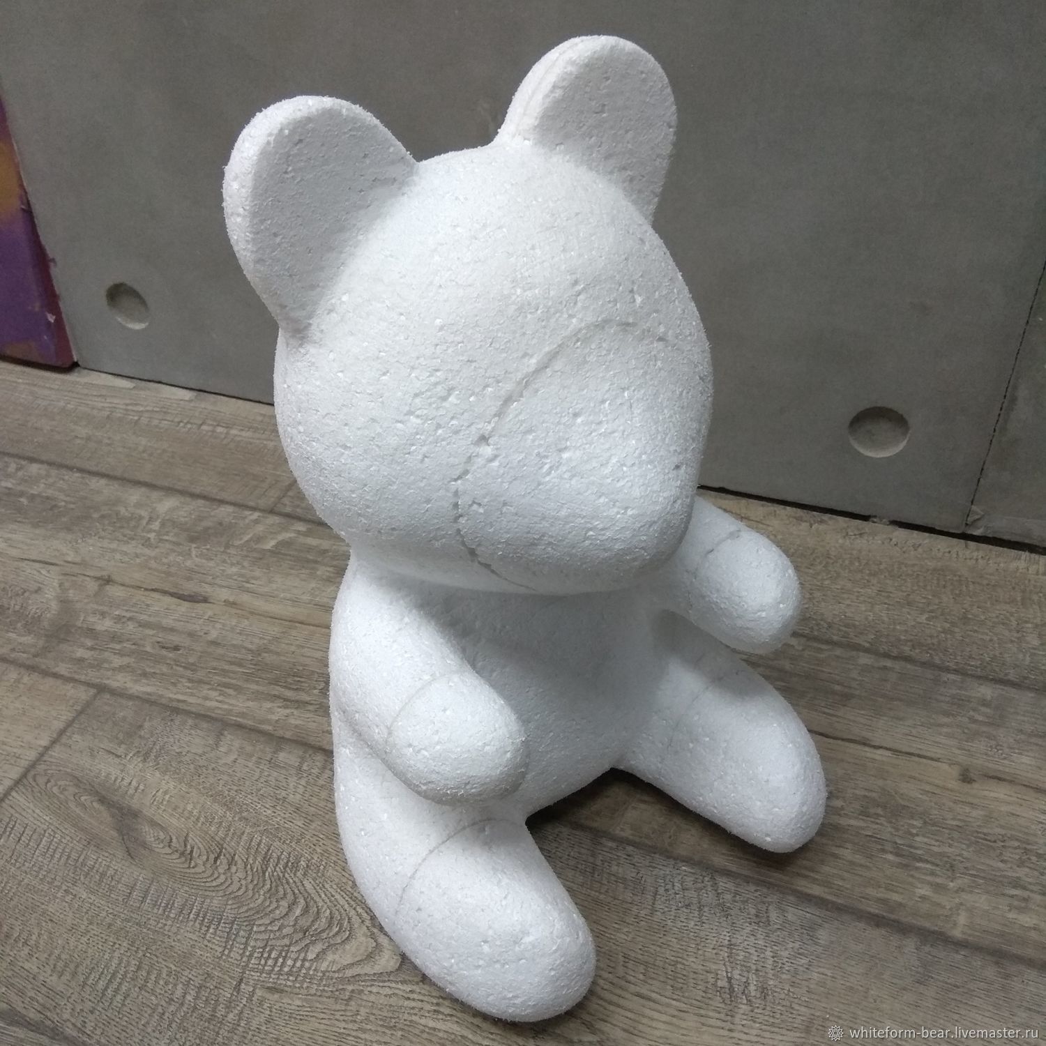 Мишка из пенопласта. Заготовка мишка из роз купить в интернет-магазине ...