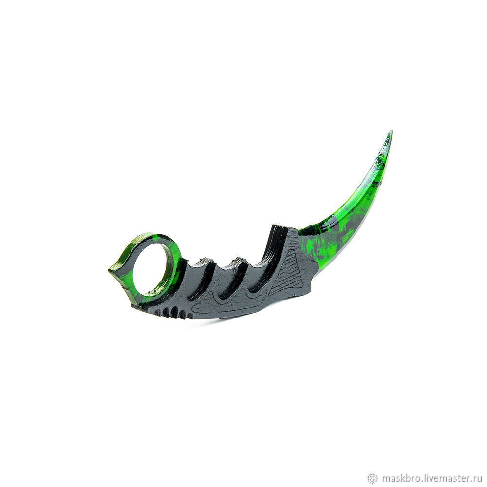 Деревянный нож керамбит Зеленый, MASKBRO купить в интернет-магазине ...