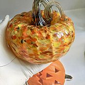 Винтаж handmade. Livemaster - original item Sculpture Pumpkin handmade art glass Halloween. Handmade.