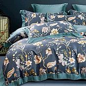 Для дома и интерьера handmade. Livemaster - original item TENSEL bed linen exotic flowers .Euro 2-bedroom. Handmade.