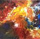 Cosmos oil painting abstract palette knife. Pictures. paintmart (oikos). Online shopping on My Livemaster.  Фото №2