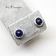Silver stud earrings with lapis lazuli 'Night sky' 925 silver. Stud earrings. Author studio Kamelya - Polina. My Livemaster. Фото №6