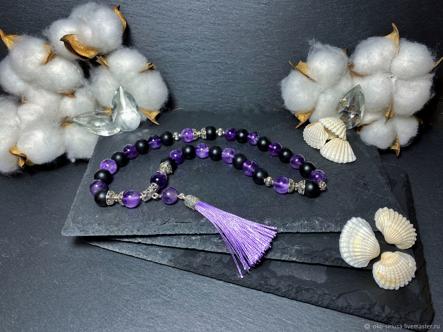 Четки из натурального Аметиста и Шунгита 33б. в интернет-магазине на ...