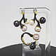 Jewelry set with pearl, black and gold plated silver PS0015, Jewelry Sets, Yerevan,  Фото №1