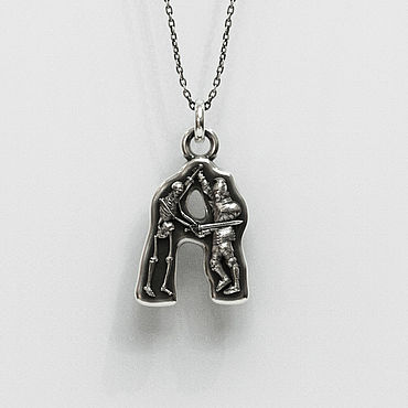 Украшения ручной работы. Ярмарка Мастеров - ручная работа Кулон "Алфавит пляски смерти" III. Handmade.