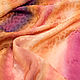 Orange silk scarf, jacquard. Shawls1. ArtBeklov. My Livemaster. Фото №6