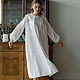 Veronika home kaftan made of cambric and lace, Nightdress, Moscow,  Фото №1