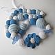 Slingobusy knitted with flower 'Tenderness' white/blue, Slingbus, Tula,  Фото №1