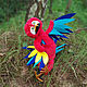Red Macaw Parrot Alexandritt, poseable interior toy, Stuffed Toys, Ryazan,  Фото №1