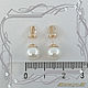 Earrings-poussette 'Big pearl' gold 585, natural pearls. Earrings. MaksimJewelryStudio. My Livemaster. Фото №5