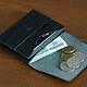 Картхолдер / Mini flap wallet (черный). Кошельки. parе́c room. Интернет-магазин Ярмарка Мастеров.  Фото №2