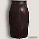 Pencil skirt 'Melania' from natural. leather/suede (any color), Skirts, Podolsk,  Фото №1