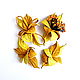 Yellow brooch for positive mood Yellow flower. Brooches. De-Si-Re. My Livemaster. Фото №4