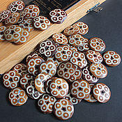 Материалы для творчества handmade. Livemaster - original item Tribal Beads Buffalo Bone Discs 25mm 5 pcs.. Handmade.