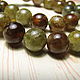 Green garnet grossular 10 mm, Beads1, Dolgoprudny,  Фото №1
