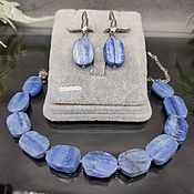 Украшения handmade. Livemaster - original item Natural Kyanite - jewelry set bracelet and earrings. Handmade.