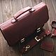Женский кожаный винтажный портфель. Портфель. Петр Грек (Grekaleather). Интернет-магазин Ярмарка Мастеров.  Фото №2