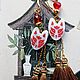 Серьги "Маски кицунэ" с кисточками, Серьги-кисти, c Домодедово,  Фото №1